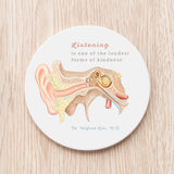 耳道解剖圖陶瓷杯墊