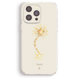 a phone case with a detailed illustration of a nervous system, including a brain and its intricate network of nerves.