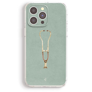 a phone case with a stethoscope design on it.