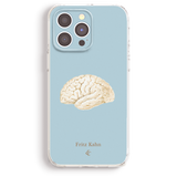 a phone case with a brain illustration on it.
