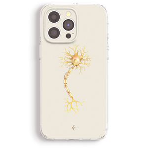 a phone case with a detailed illustration of a nervous system, including a brain and its intricate network of nerves.