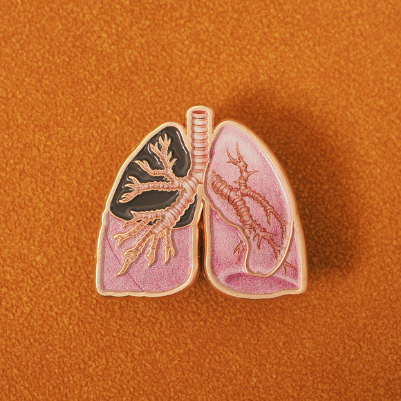 肺臟金屬徽章