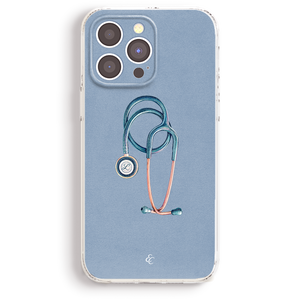 a phone case with a stethoscope design on it.