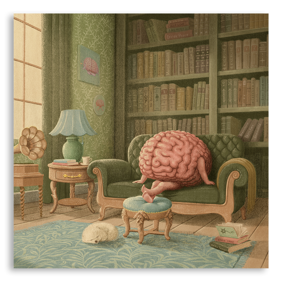 複製畫- The Brain's Quiet Retreat, Book Nook