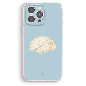 a phone case with a brain illustration on it.