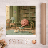 複製畫- The Brain's Quiet Retreat, Book Nook
